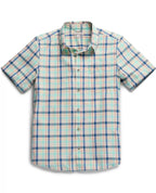 Airscape Organic Cotton Open-Weave Short Sleeve Shirt in North Shore Stripe