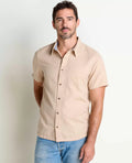 Harris Organic Cotton Textured Short Sleeve Shirt in Twine