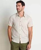 Harris Lightweight Organic Cotton Short Sleeve Shirt in Salt