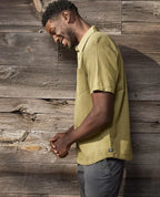 Harris Lightweight Organic Cotton Short Sleeve Shirt in Pacific