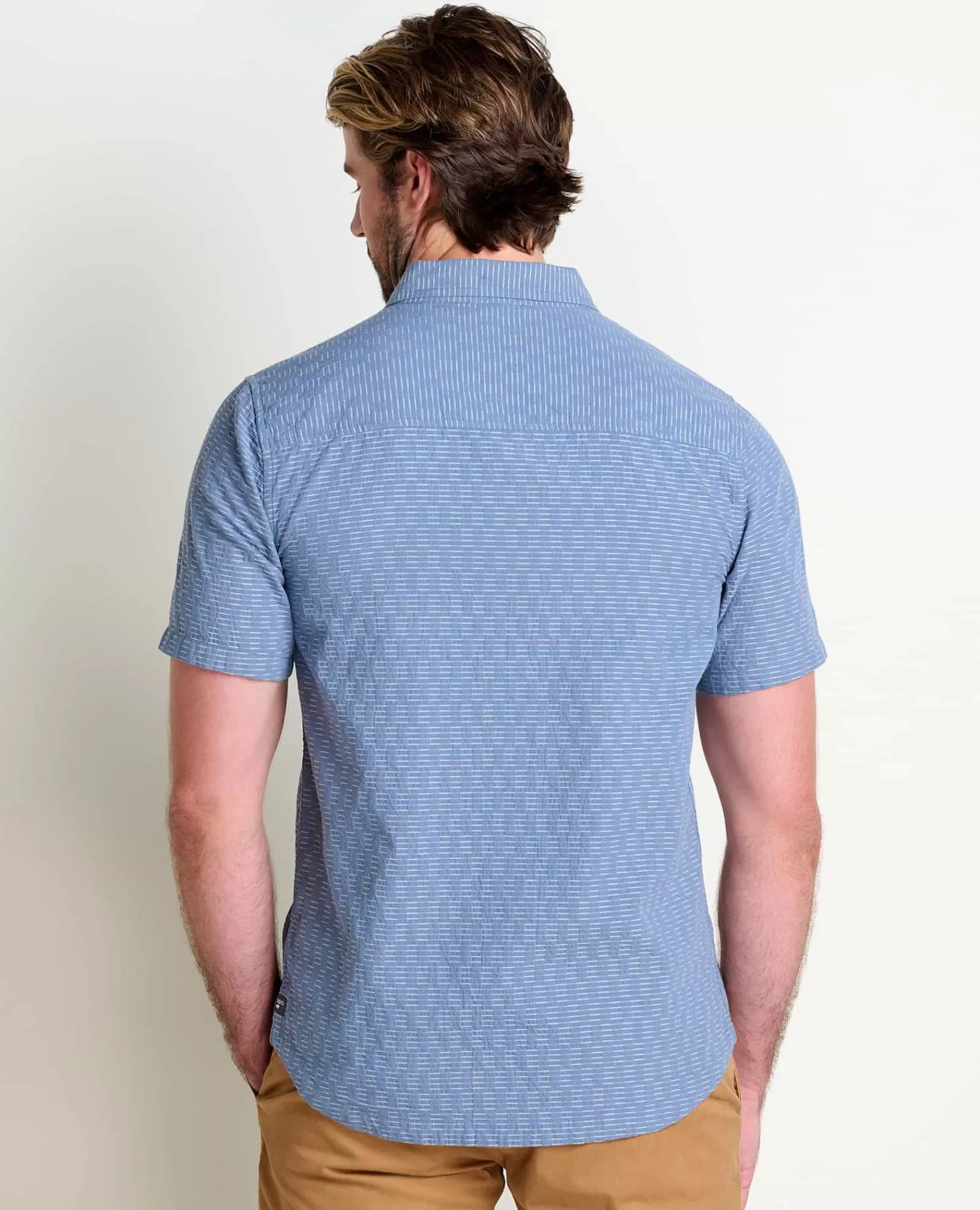 Harris Lightweight Organic Cotton Short Sleeve Shirt in Twine