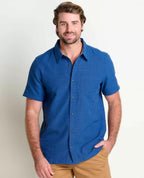 Harris Lightweight Organic Cotton Short Sleeve Shirt in Twine