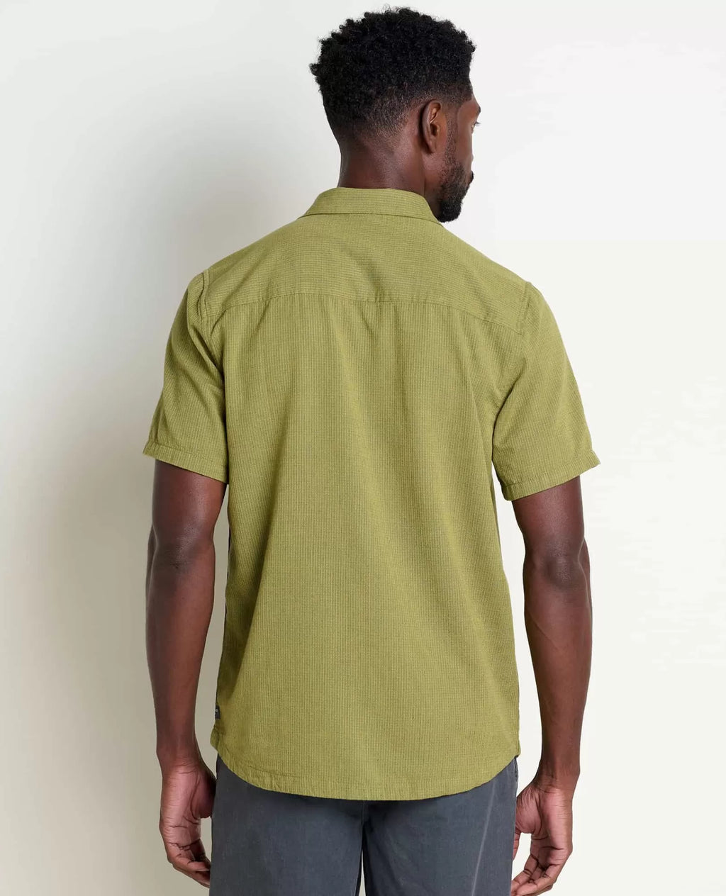 Harris Organic Cotton Textured Short Sleeve Shirt in North Shore