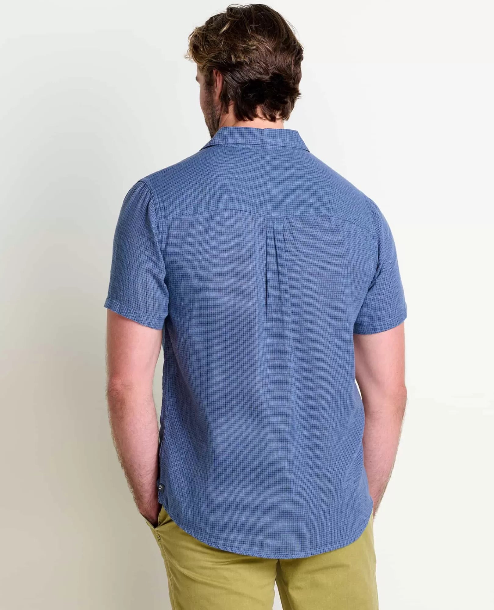 Honcho Organic Cotton Dobby Short Sleeve Shirt in Rust