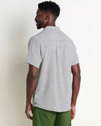 Honcho Organic Cotton Dobby Short Sleeve Shirt in Rust