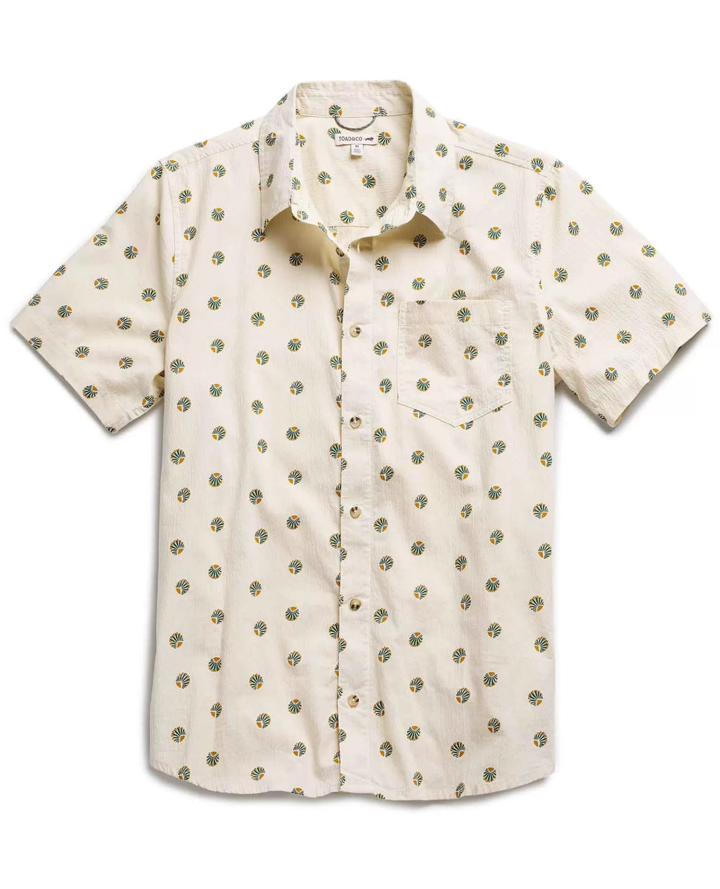 Men’s Fletcher Lightweight Travel Short Sleeve Shirt in Umber Large Floral Print