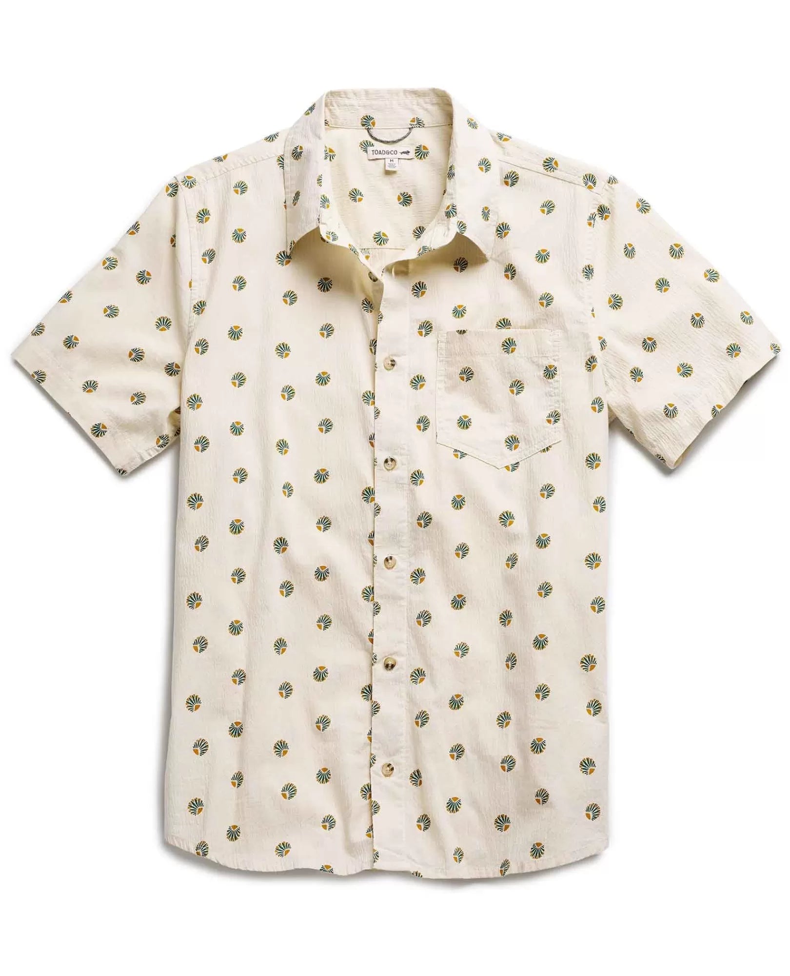 Men’s Fletcher Lightweight Travel Short Sleeve Shirt in Umber Large Floral Print