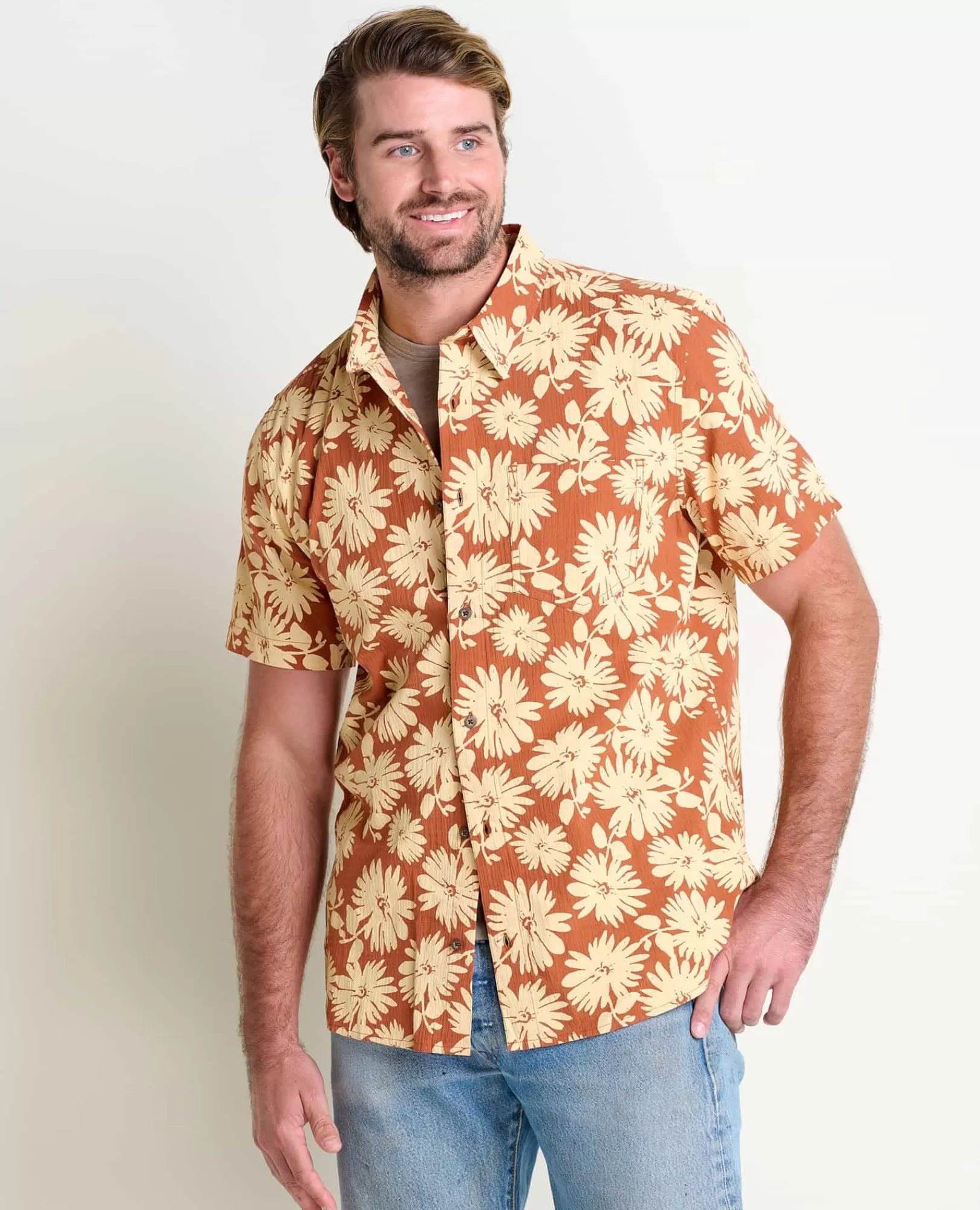 Men’s Fletcher Lightweight Travel Short Sleeve Shirt in Iris
