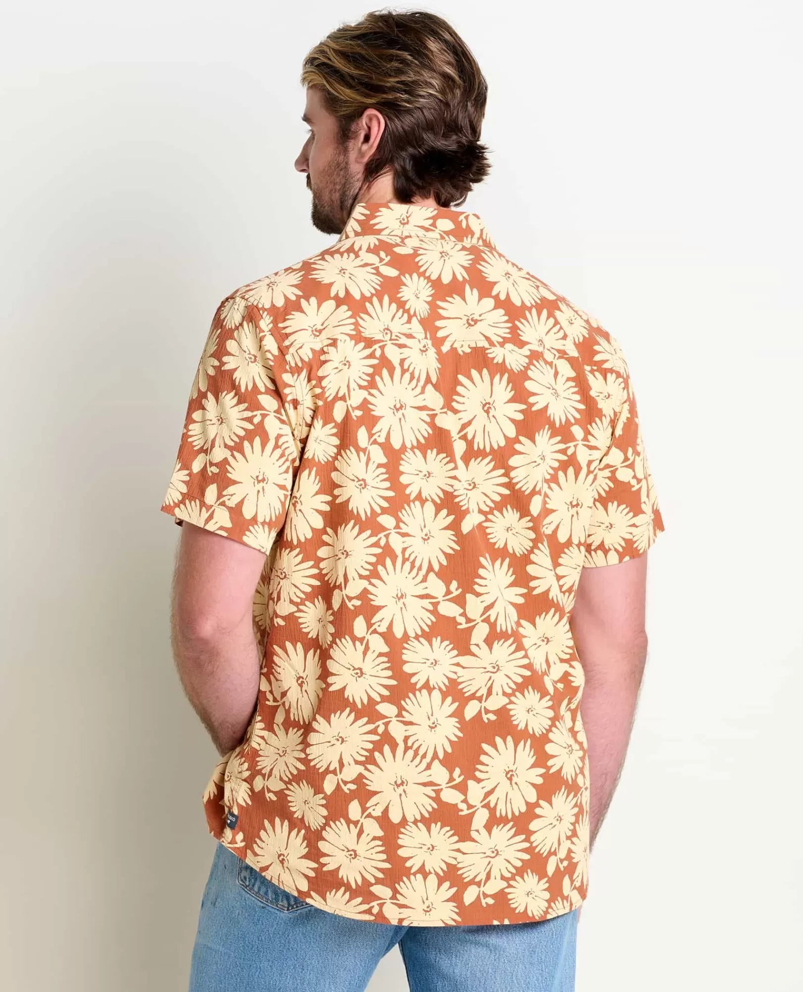 Men’s Fletcher Lightweight Travel Short Sleeve Shirt in Green Moss