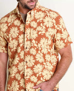 Men’s Fletcher Lightweight Travel Short Sleeve Shirt in Salt Agave Print