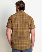 Men’s Fletcher Lightweight Travel Short Sleeve Shirt in Umber Large Floral Print