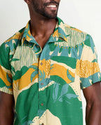 Men’s Fletcher Lightweight Travel Short Sleeve Shirt in Green Moss