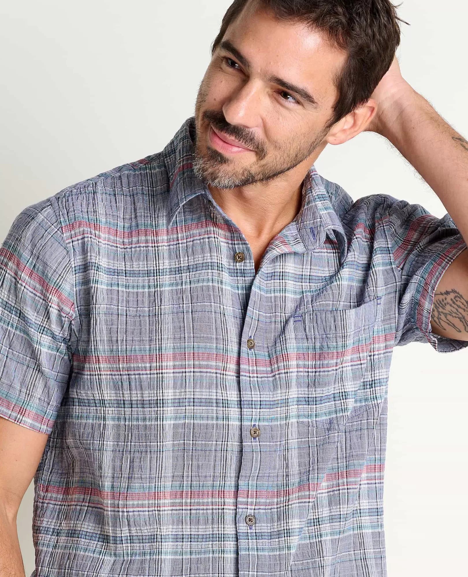 Men’s Fletcher Lightweight Travel Short Sleeve Shirt in Iris