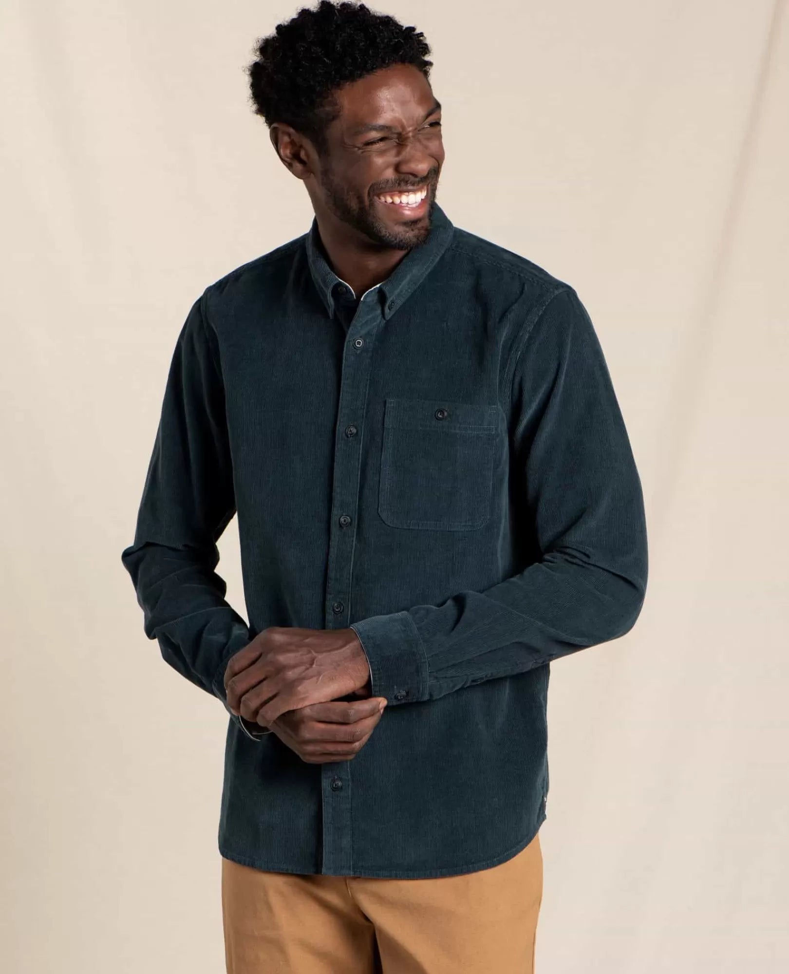 Men’s Scouter Lightweight Cord Long Sleeve Shirt in Midnight