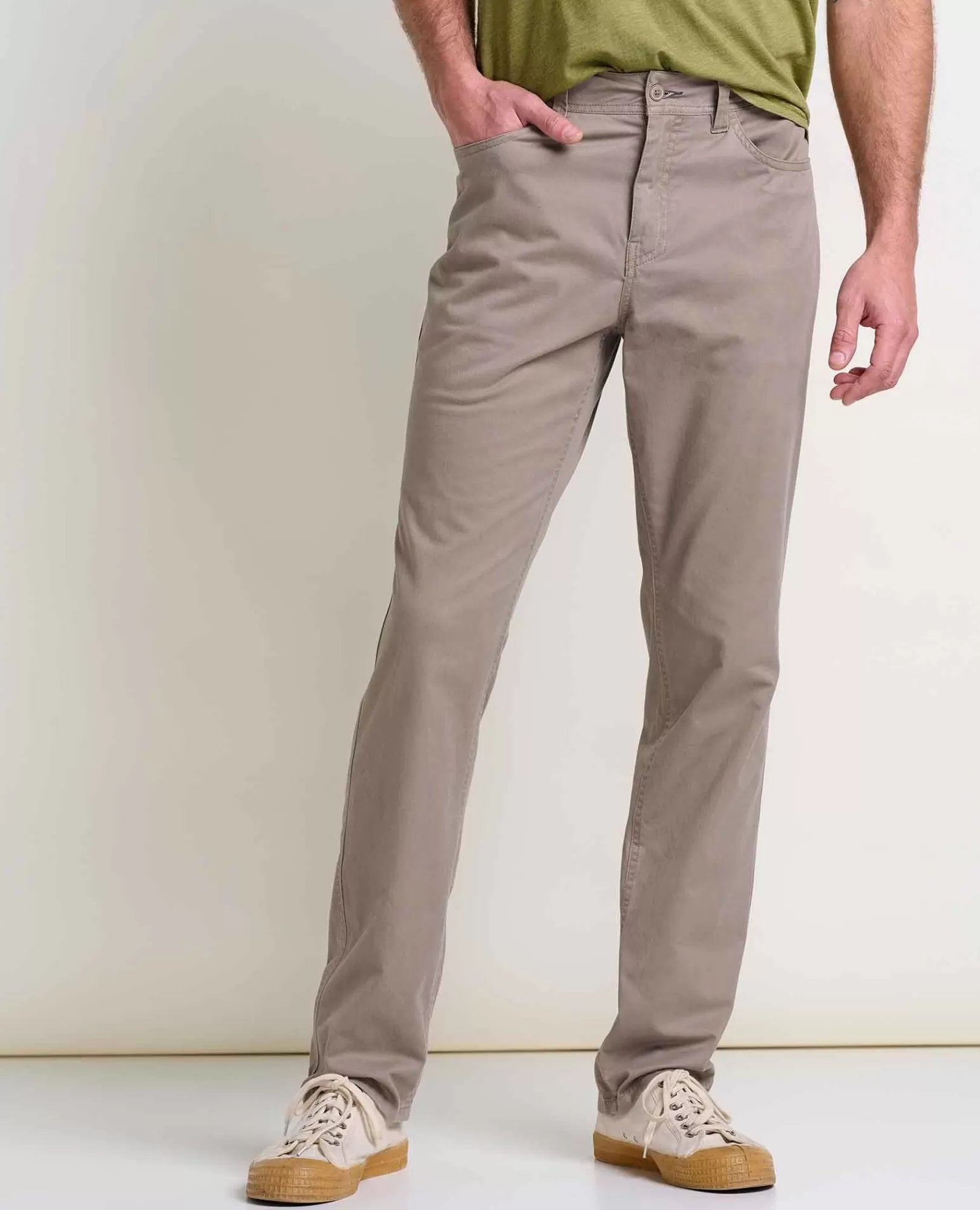 Mission Ridge 5-Pocket Lean Pants in Green Moss Vintage Wash