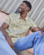 Salton Organic Cotton Slub Short Sleeve Shirt in North Shore II
