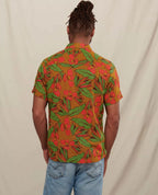 Salton Organic Cotton Slub Short Sleeve Shirt in Mantis Kalamkari Print