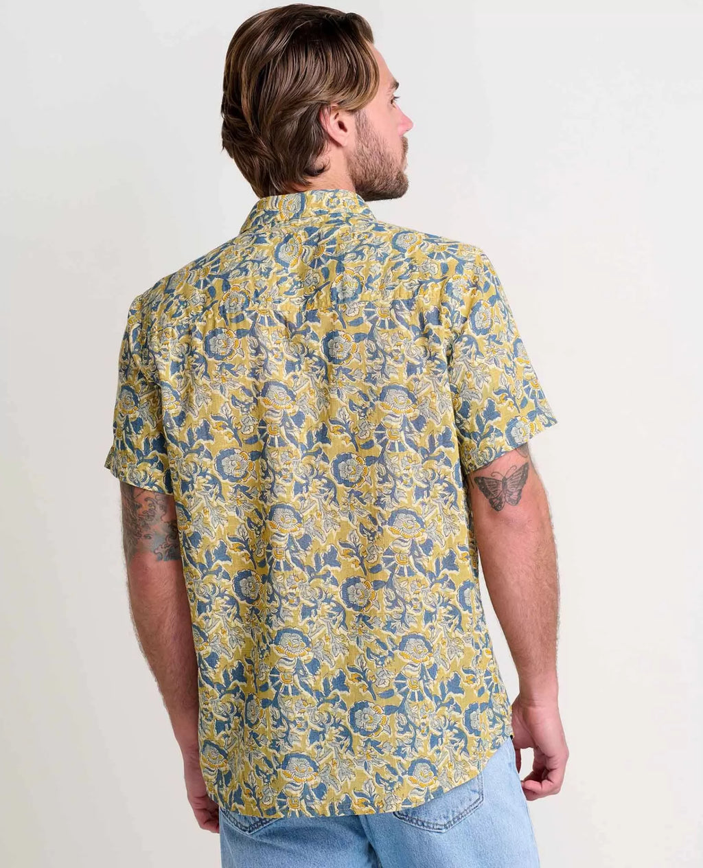 Salton Organic Cotton Slub Short Sleeve Shirt in North Shore II