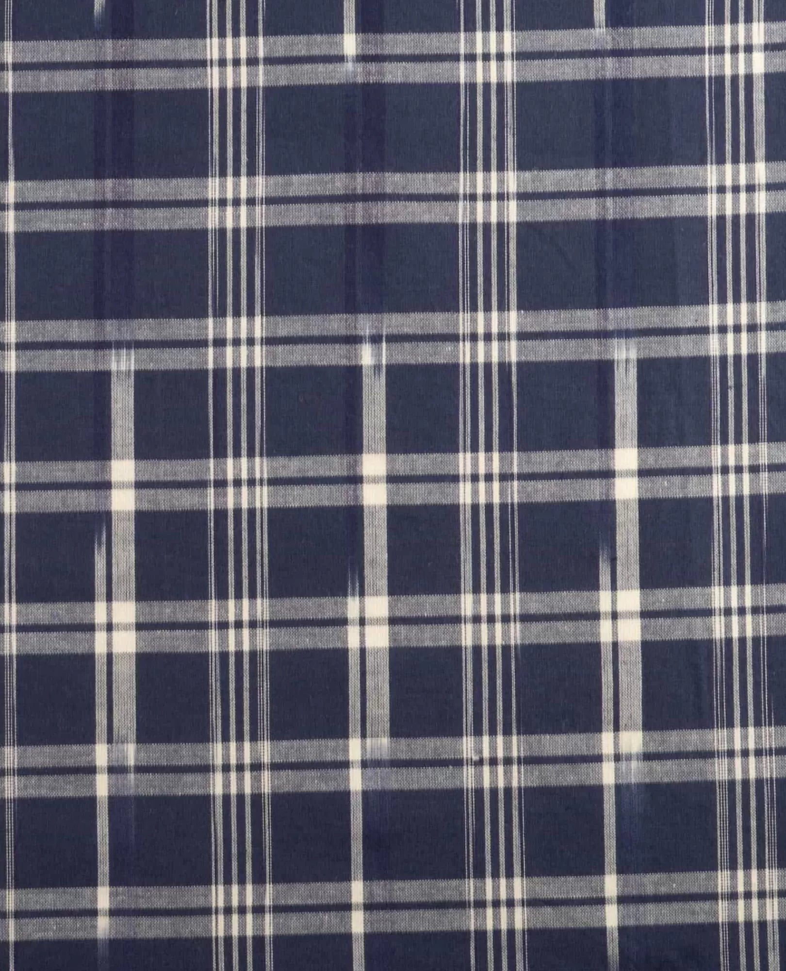 Smythy Organic Cotton Plaid Short Sleeve Shirt in Cornflower Ikat