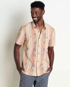 Smythy Organic Cotton Plaid Short Sleeve Shirt in True Navy II