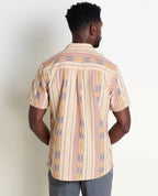 Smythy Organic Cotton Plaid Short Sleeve Shirt in Chai Ikat