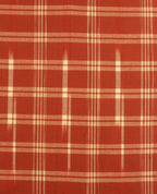 Smythy Organic Cotton Plaid Short Sleeve Shirt in Chai Ikat