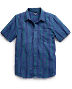 Treescape Organic Cotton Dobby Short Sleeve Shirt in Silver Pine