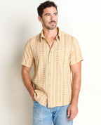 Treescape Organic Cotton Dobby Short Sleeve Shirt in Silver Pine